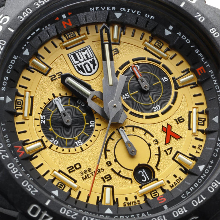 Luminox Bear Grylls Survival 45mm Chronograph Yellow Dial Outdoor Men's Watch XB.3745