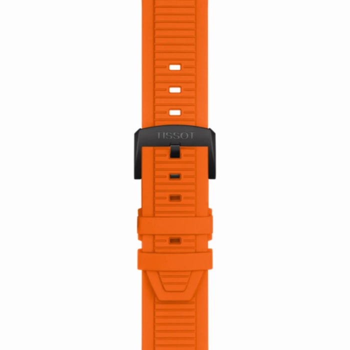 Tissot T-Race Chronograph Quartz Black Dial Orange Strap Men's Watch T1414173705102