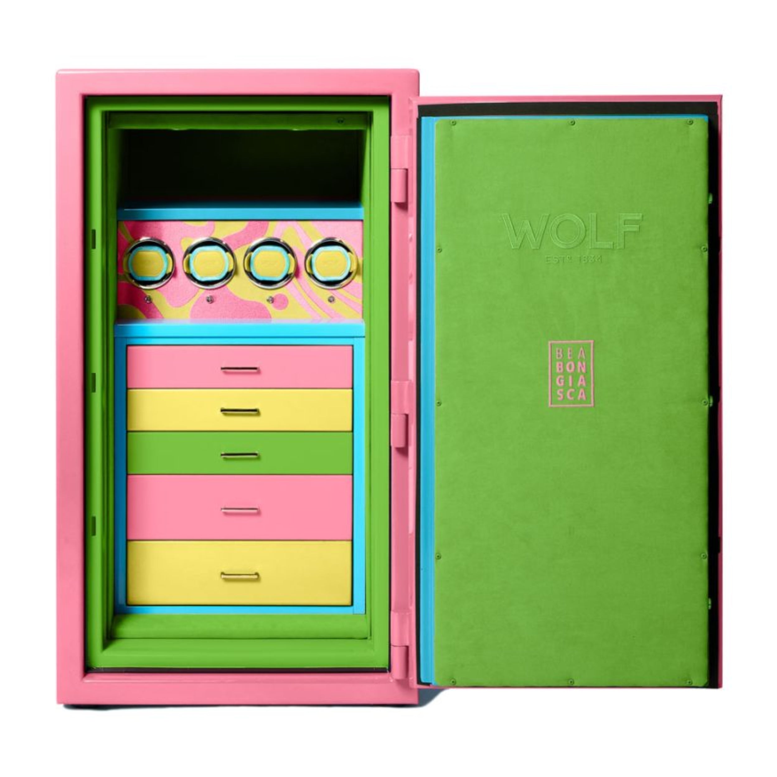 Wolf Bea Bongiasca Pink Atlas 4 Piece Winder Safe 460490