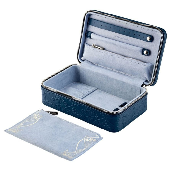 WOLF X LIBERTY All Over Ianthe Navy Medium Jewelry Zip Case 381217