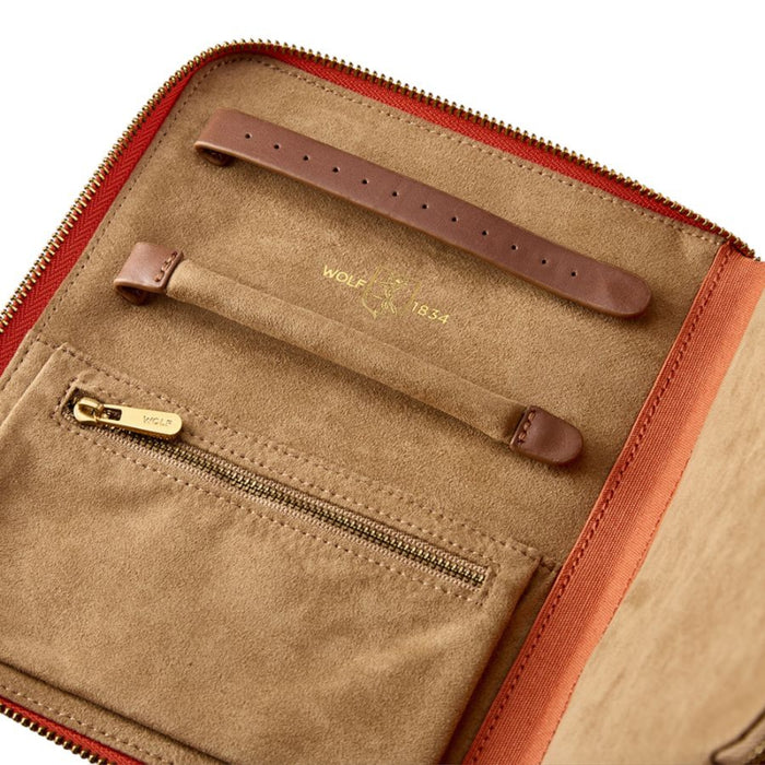 Wolf Ida Travel Zip Orange Jewelry Portfolio 190046