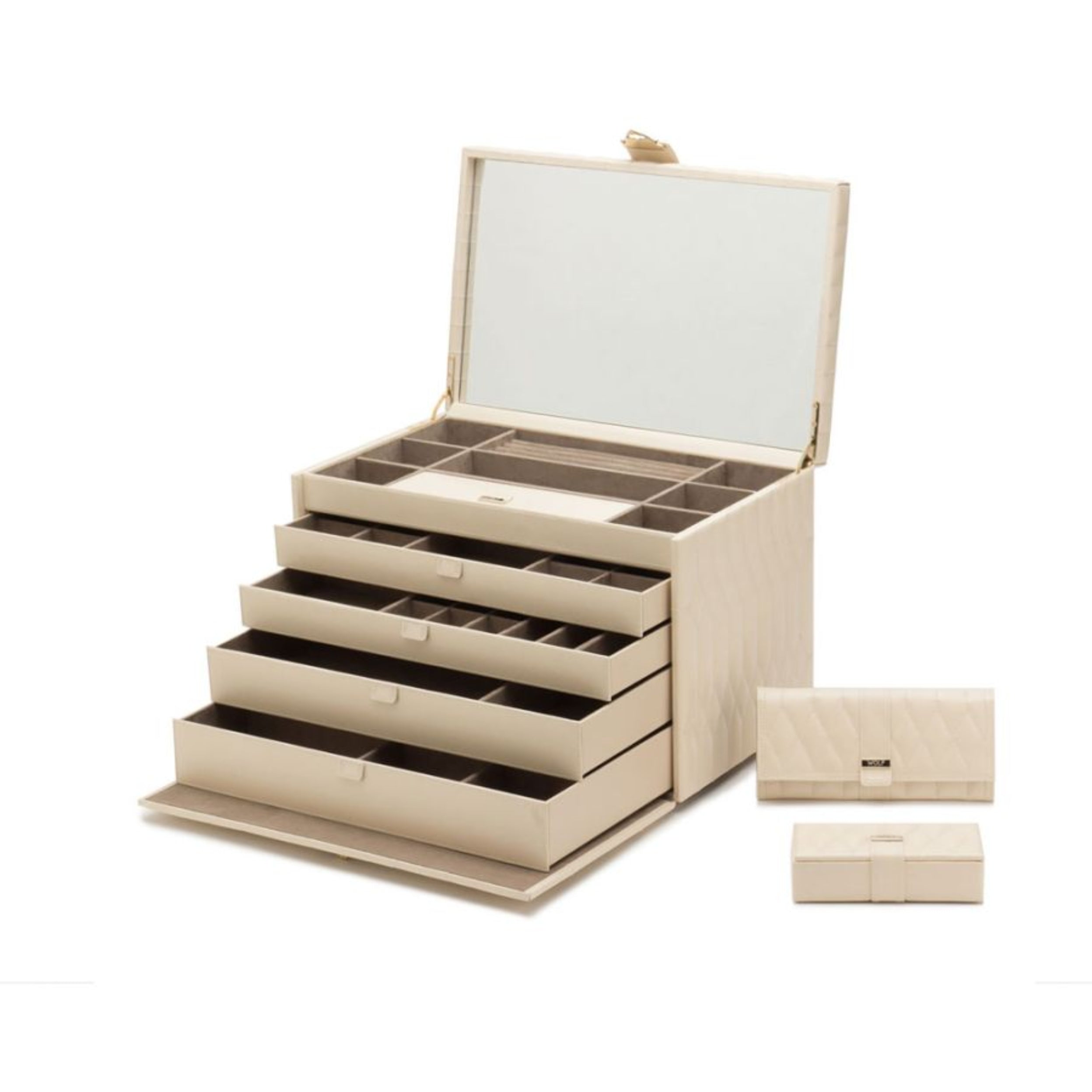 Wolf Caroline Ivory Extra Large Jewelry Case 329553