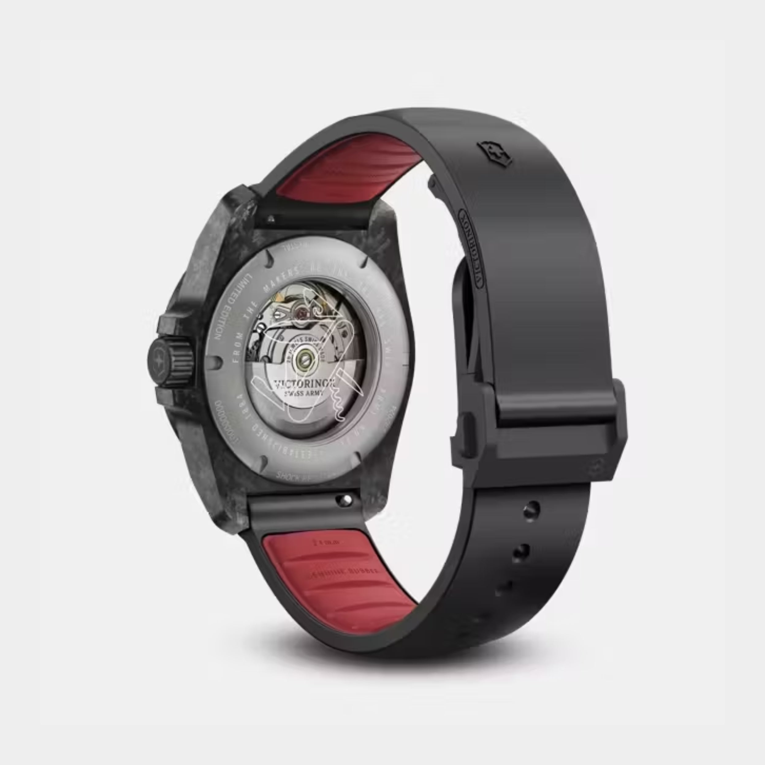 Victorinox I.N.O.X. Automatic Matt Black Dial With Red Outer Ring Men's Watch 242024.1