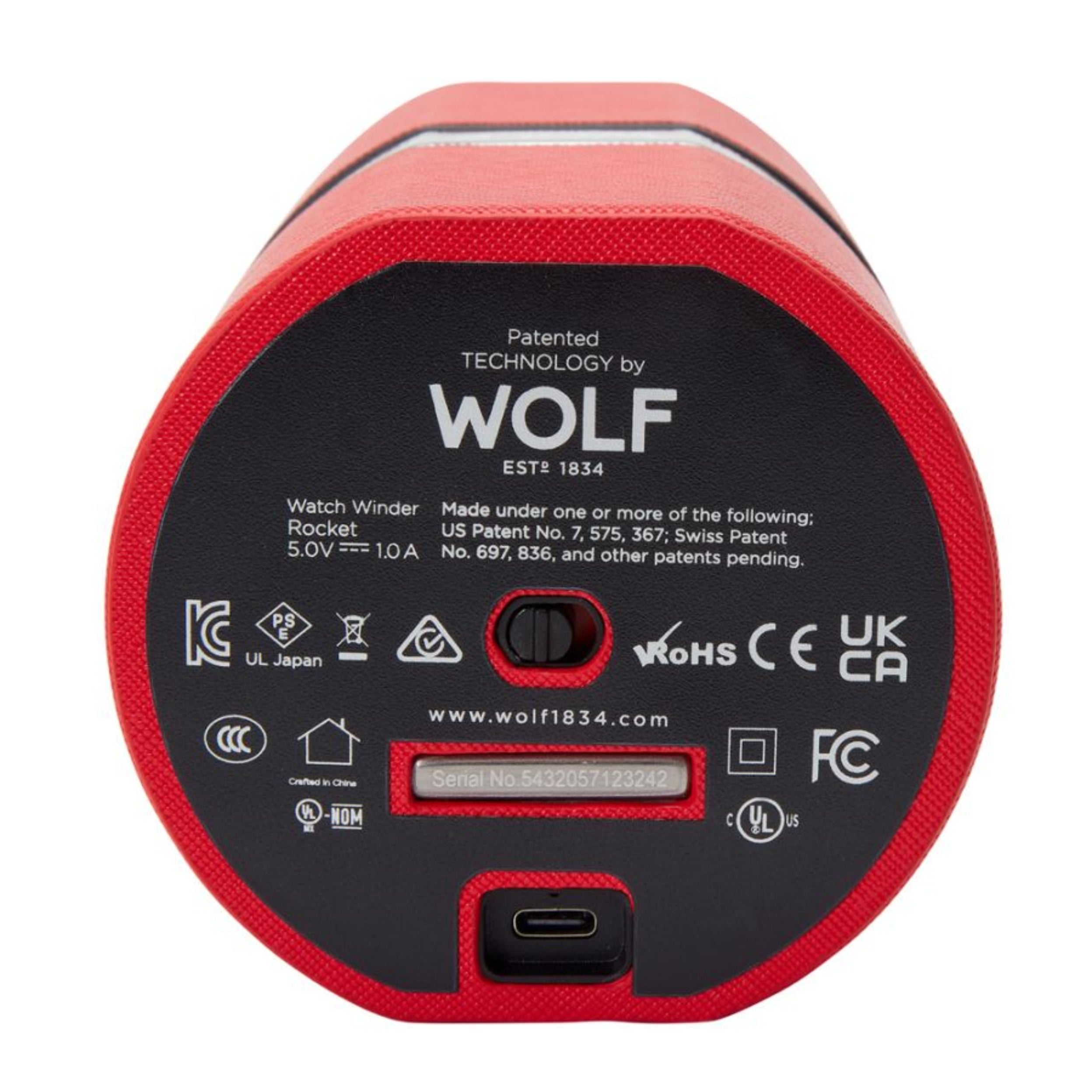 Wolf The Rocket Red Single Travel Watch Winder 543272