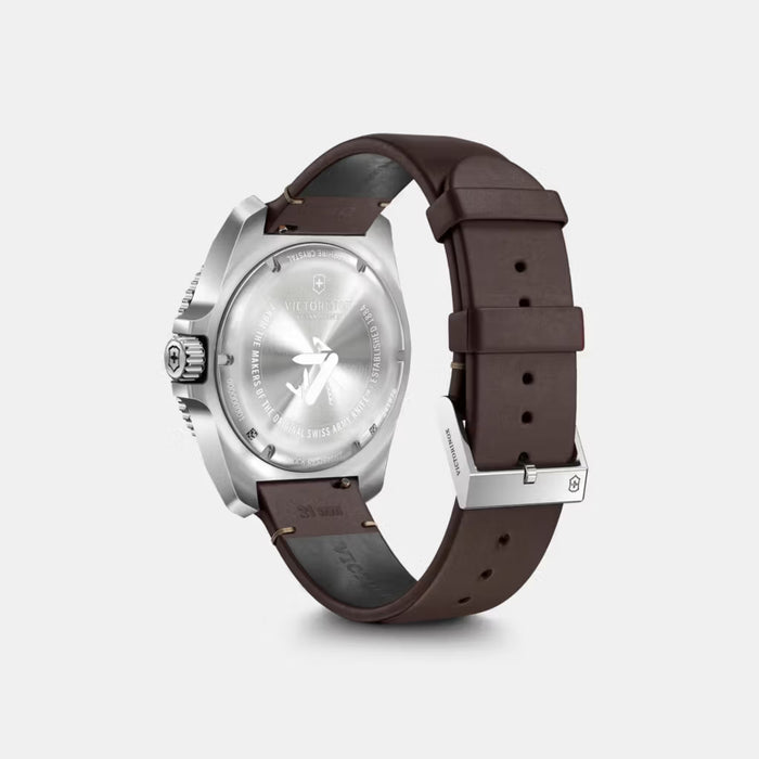 Victorinox Journey 1884 Grainy Black Dial With Brown Leather Strap Men's Watch 241976.1