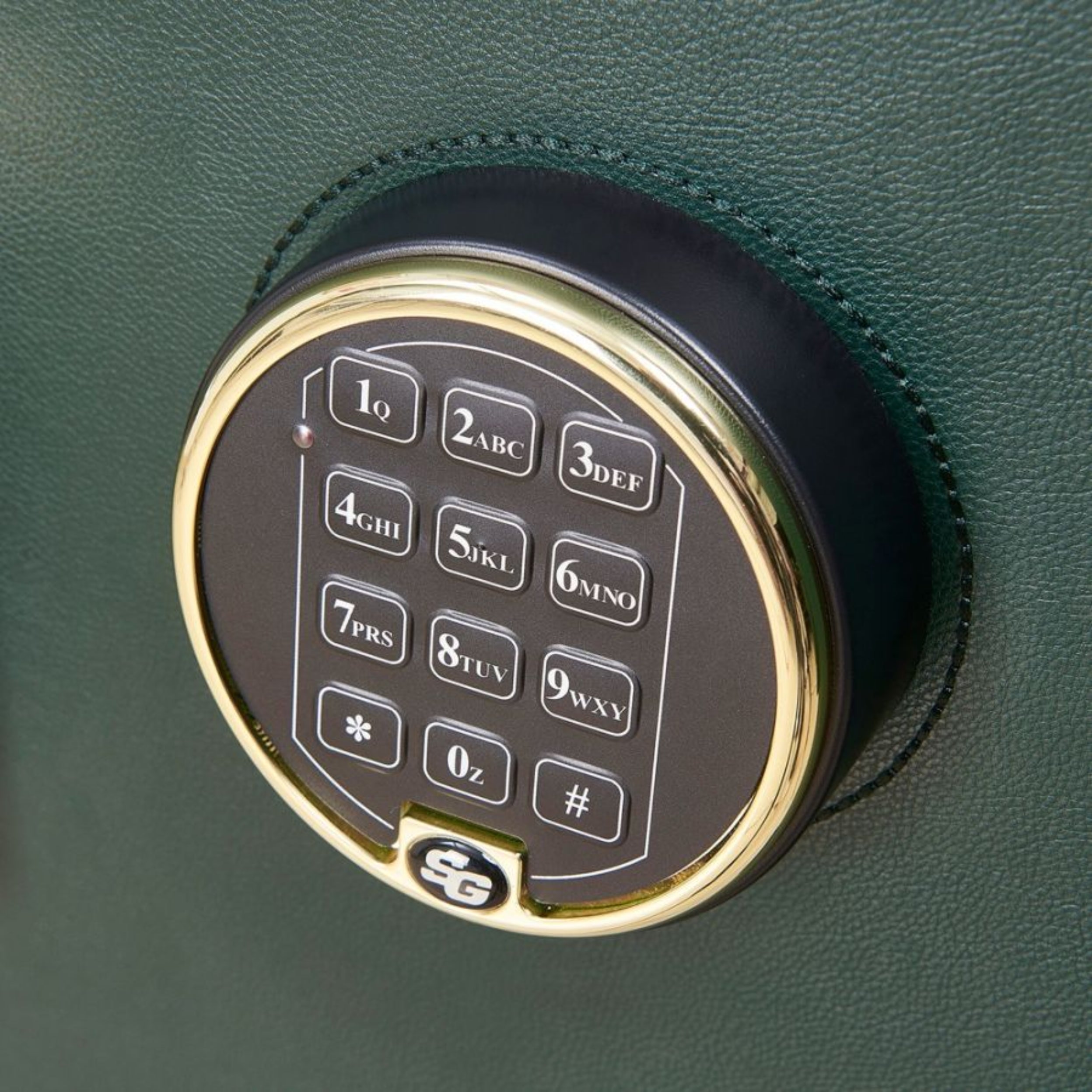 Wolf Athos Green Vegan Leather Watch Winder and Jewelry Safe 49000043