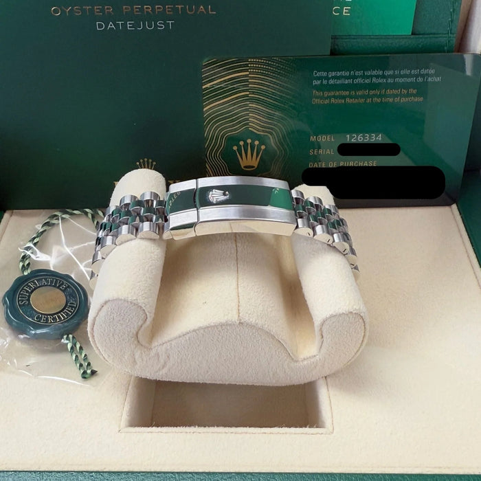 Rolex Datejust 41mm Fluted Bezel Blue Diamond Dial Jubilee New 2025 - 126334