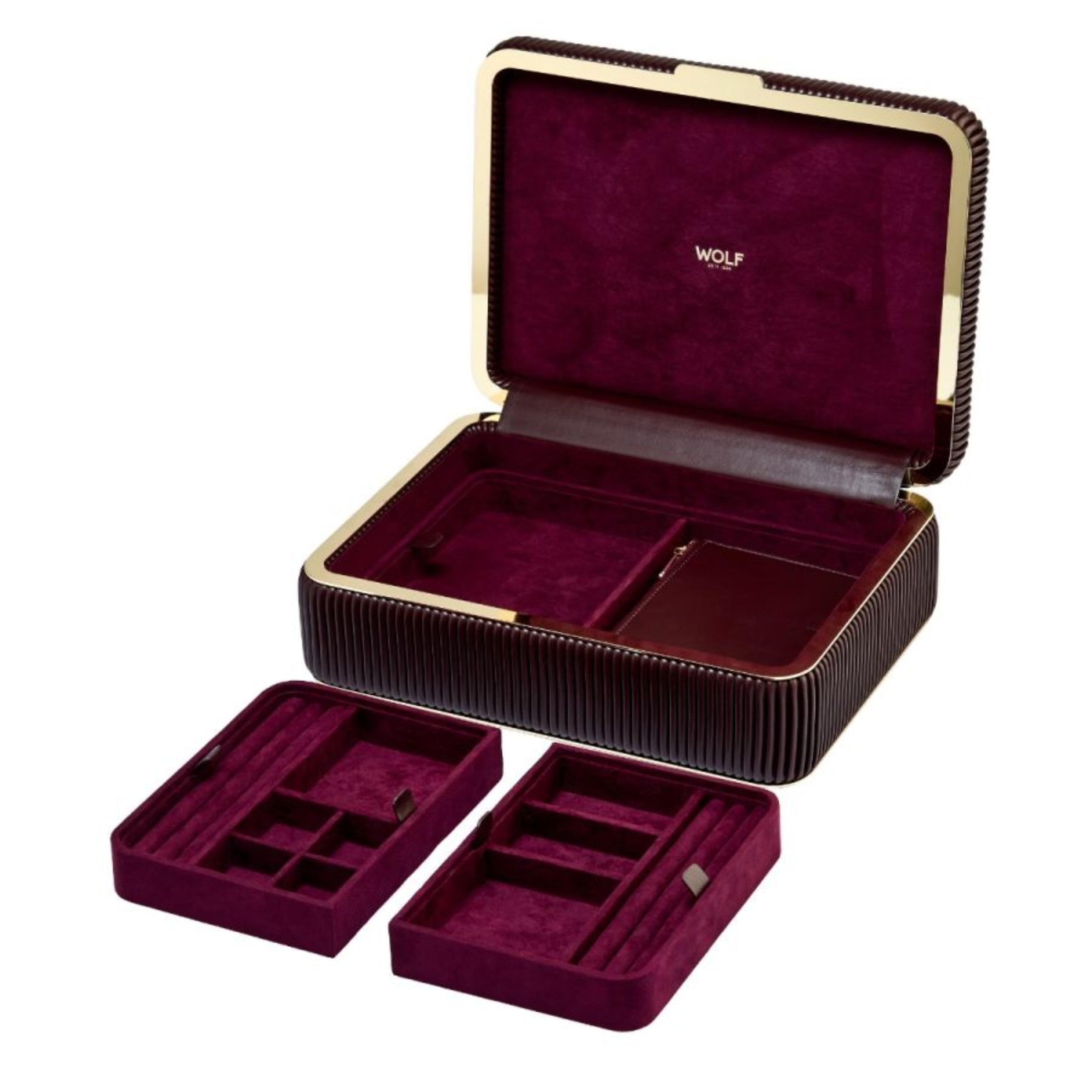 Wolf Bella Bordeaux Medium Jewelry Box 781026
