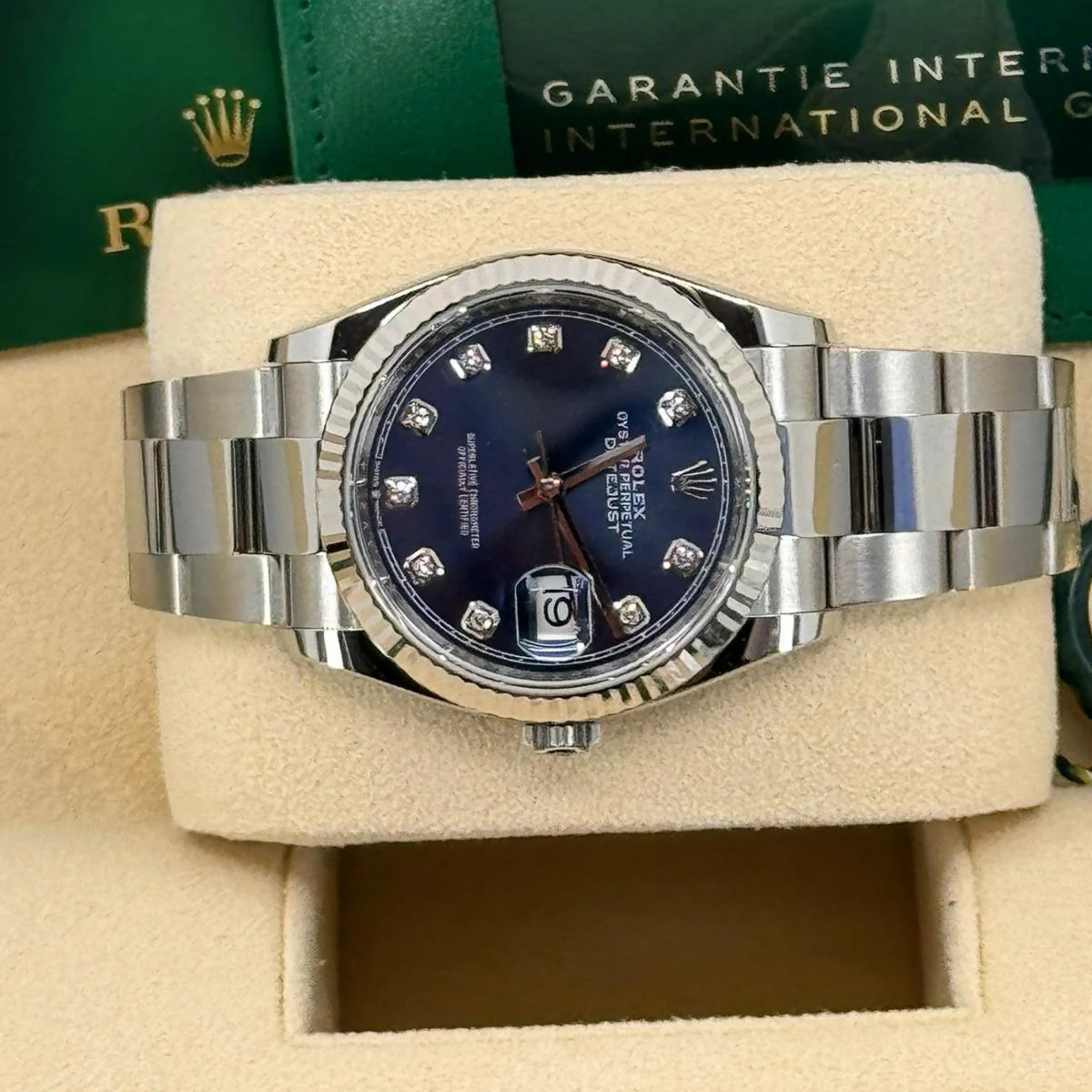 Rolex Datejust 41mm Fluted Bezel Blue Diamond Dial Oyster New 2025 - 126334