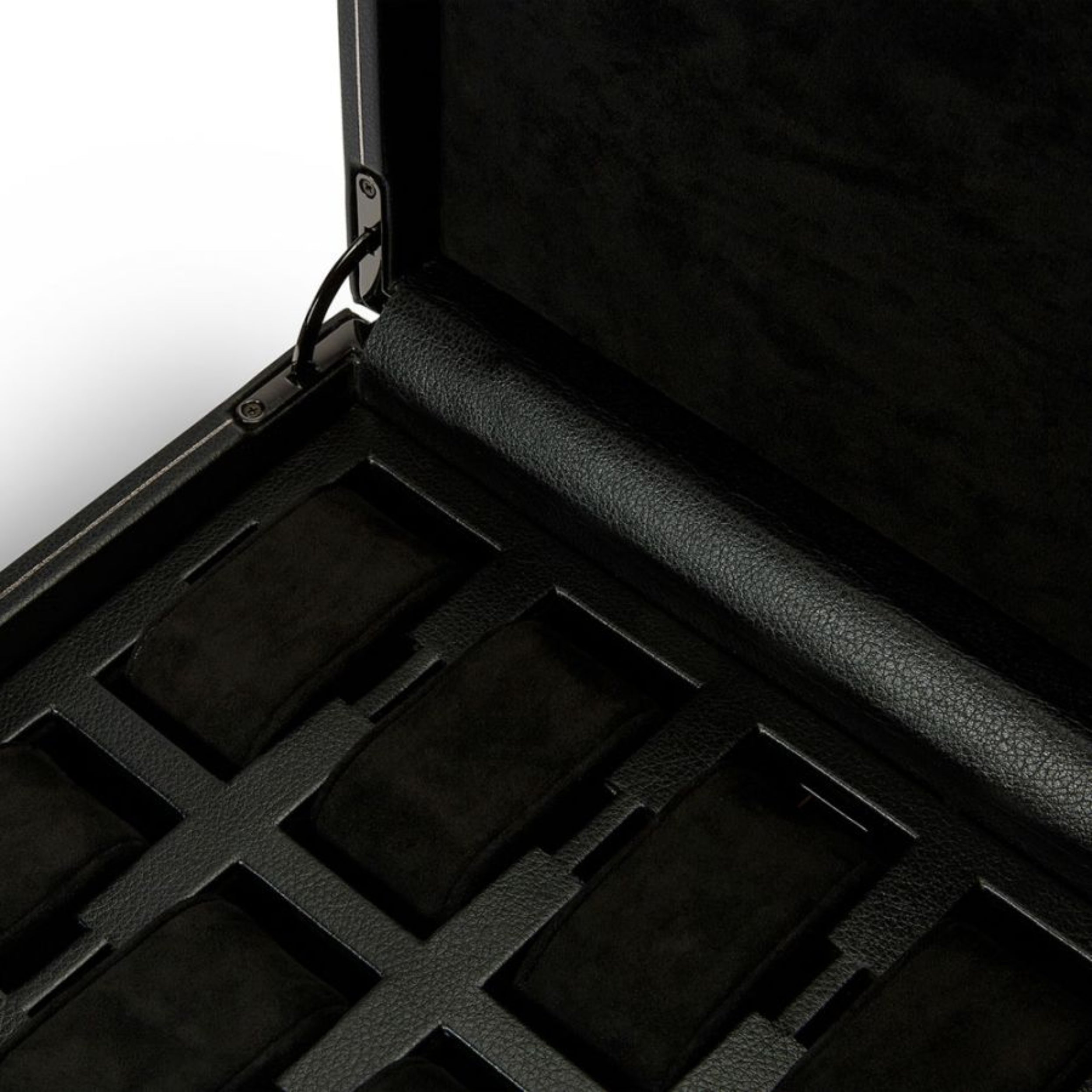 Wolf British Racing 8 Piece Black Vegan Leather Watch Box 792602