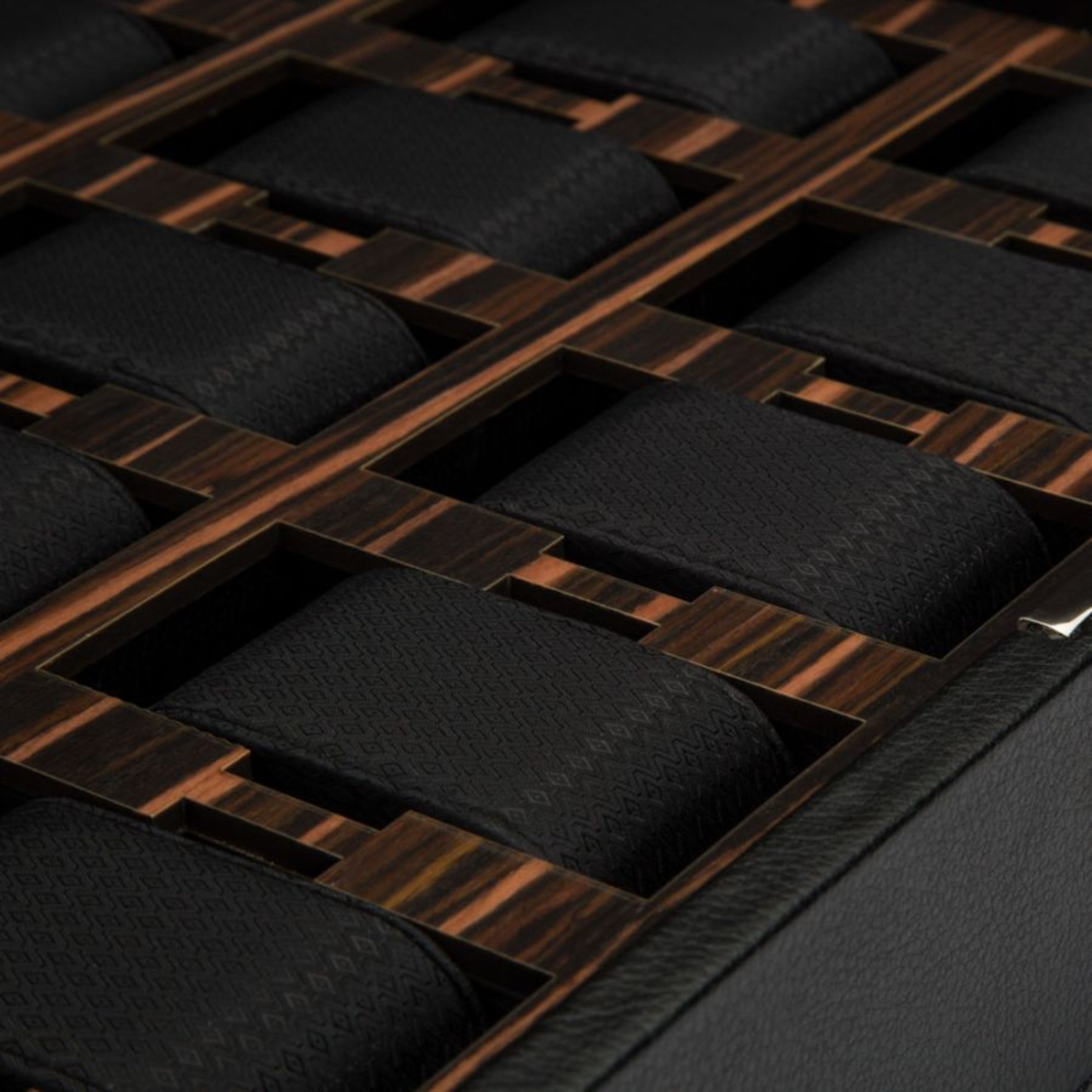 Wolf Roadster 15 Piece Black Vegan Leather Watch Box 477756