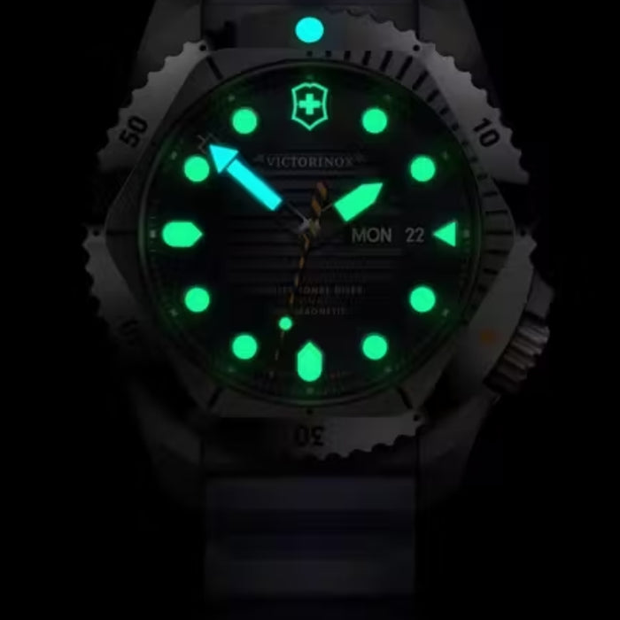 Victorinox Dive Pro Automatic Black Matt Dial With Blue Rubber Strap Men's Watch 241995