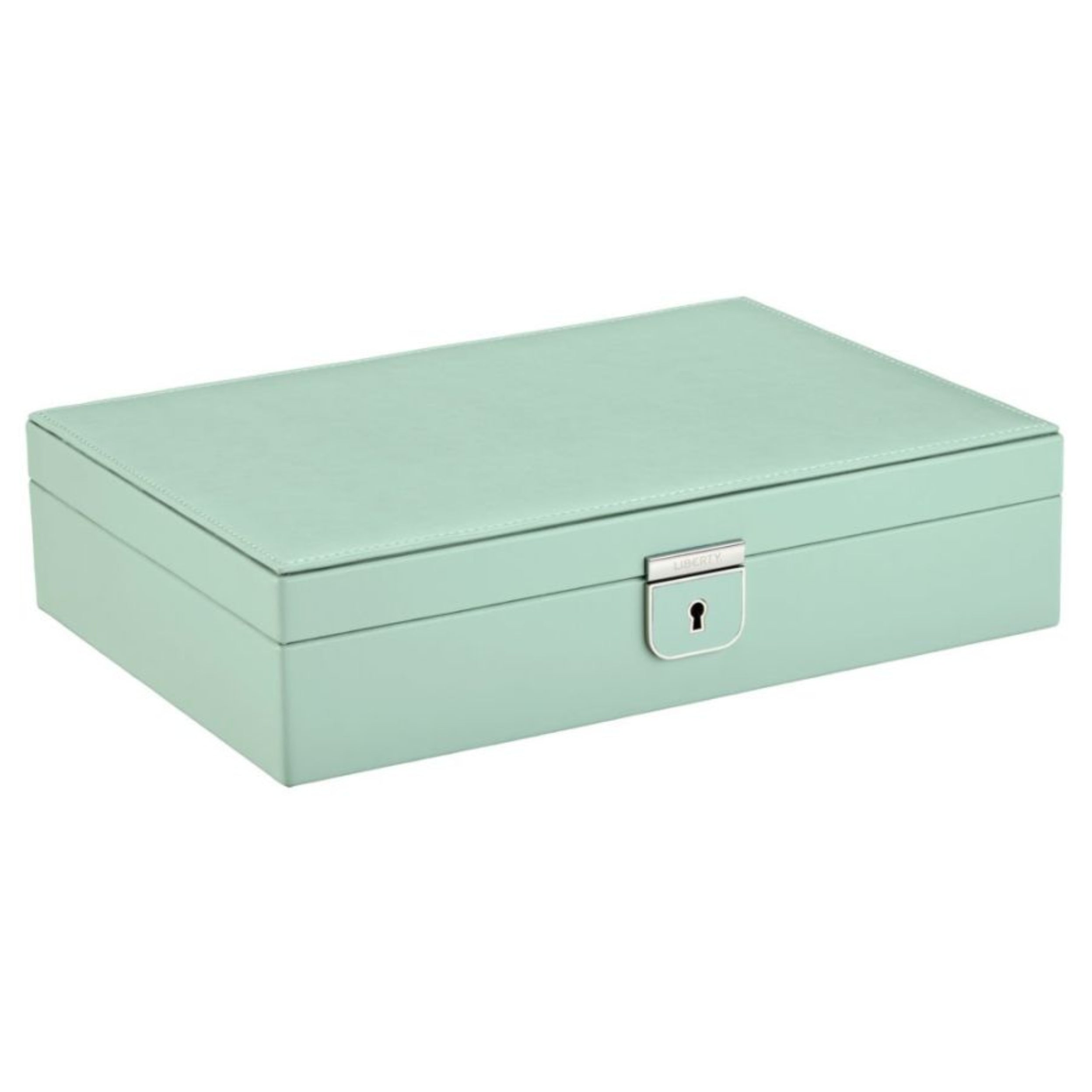 WOLF X LIBERTY Julia Interior Print Medium Jewelry Box - Sage Green 381151