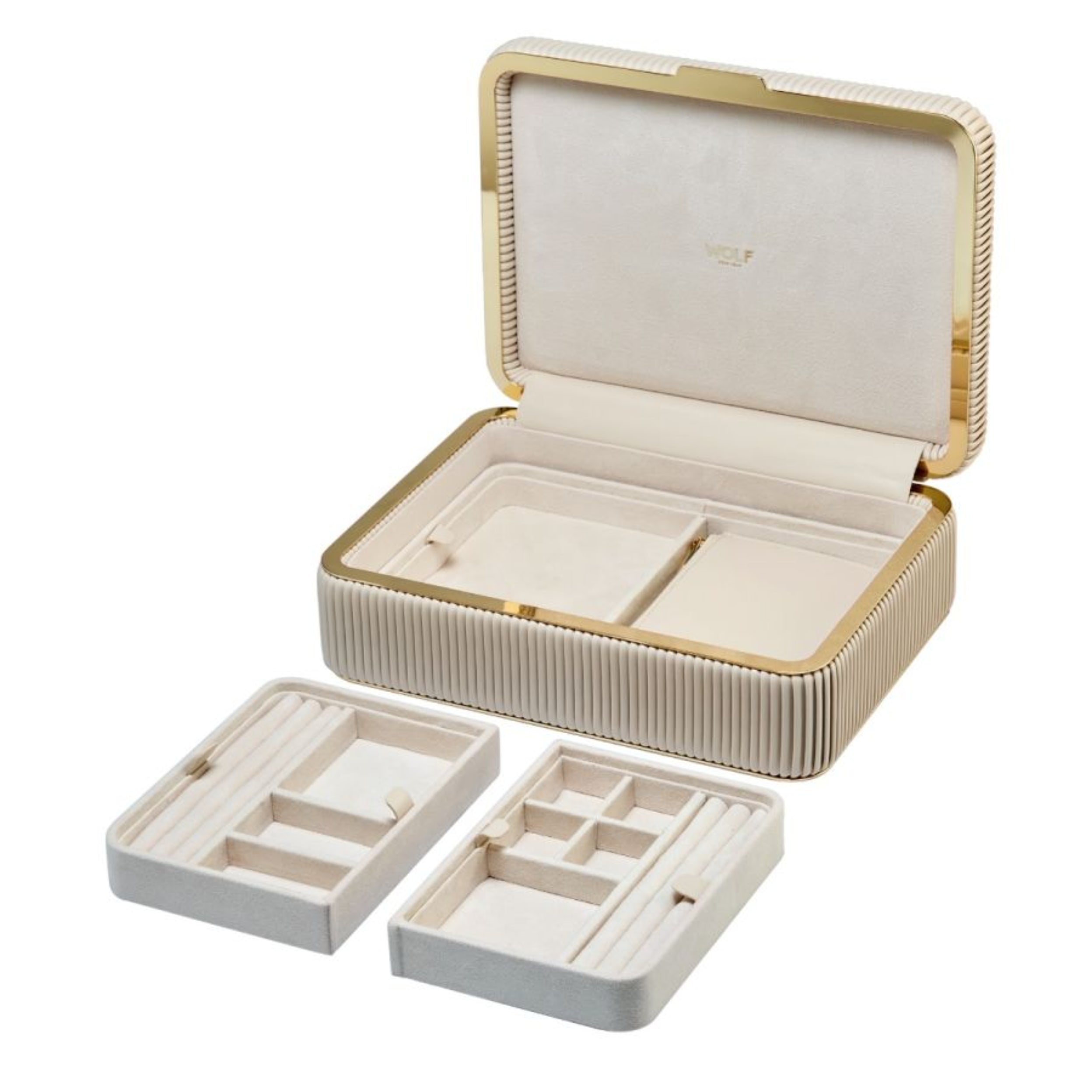Wolf Bella Bone Medium Jewelry Box 781053