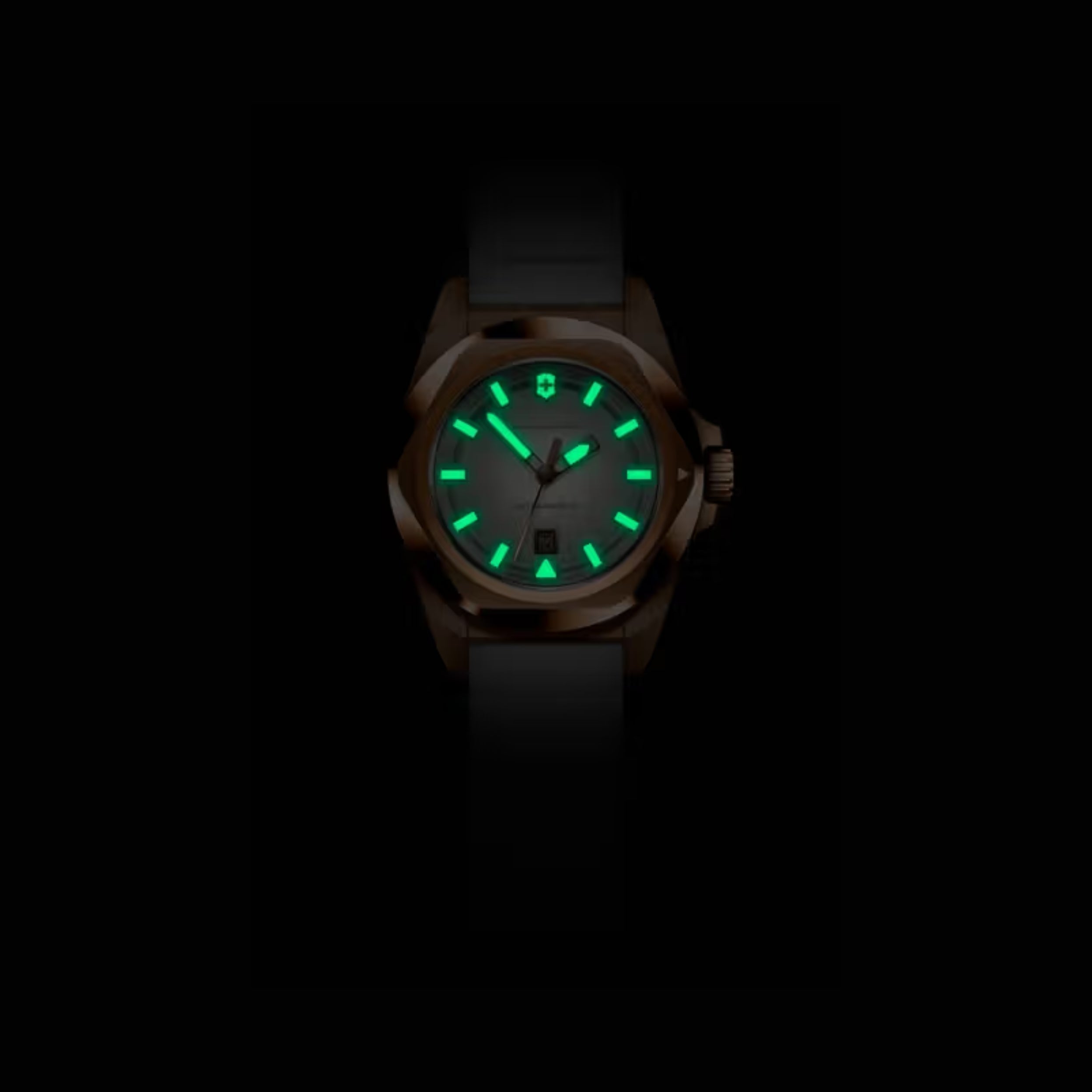 Victorinox INOX Grainy White Dial With Rose Gold Bezel Quartz Women's Watch 242037