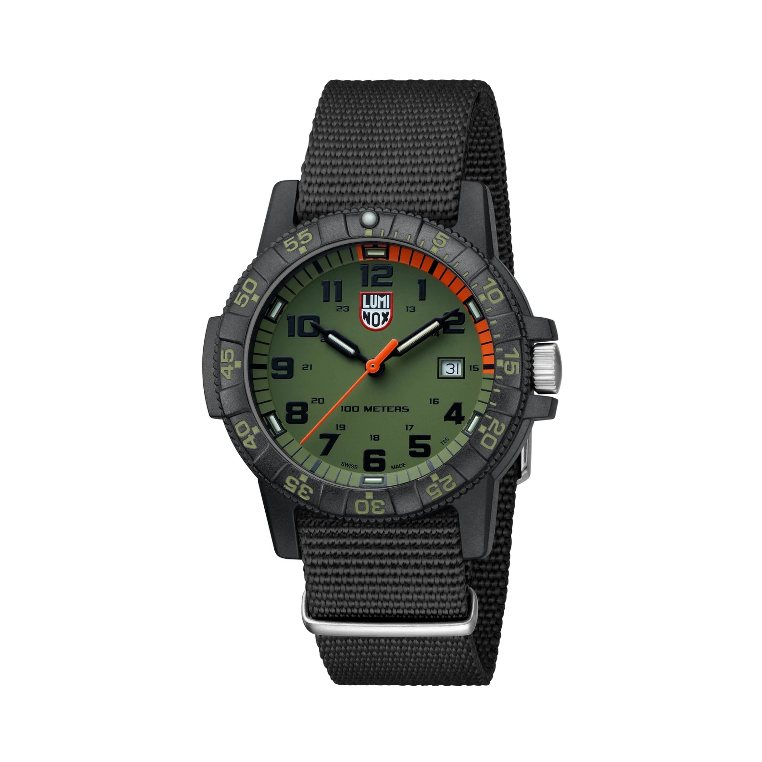 Luminox Leatherback Sea Turtle Giant 44mm CARBONOX™ Green Dial With Orange Accent Men's Watch XS.0337