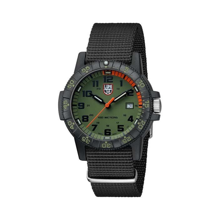 Luminox Leatherback Sea Turtle Giant 44mm CARBONOX™ Green Dial With Orange Accent Men's Watch XS.0337