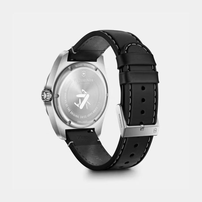 Victorinox Swiss Army Chronograph Matt Black Dial Leather Quartz Men's Watch 242041