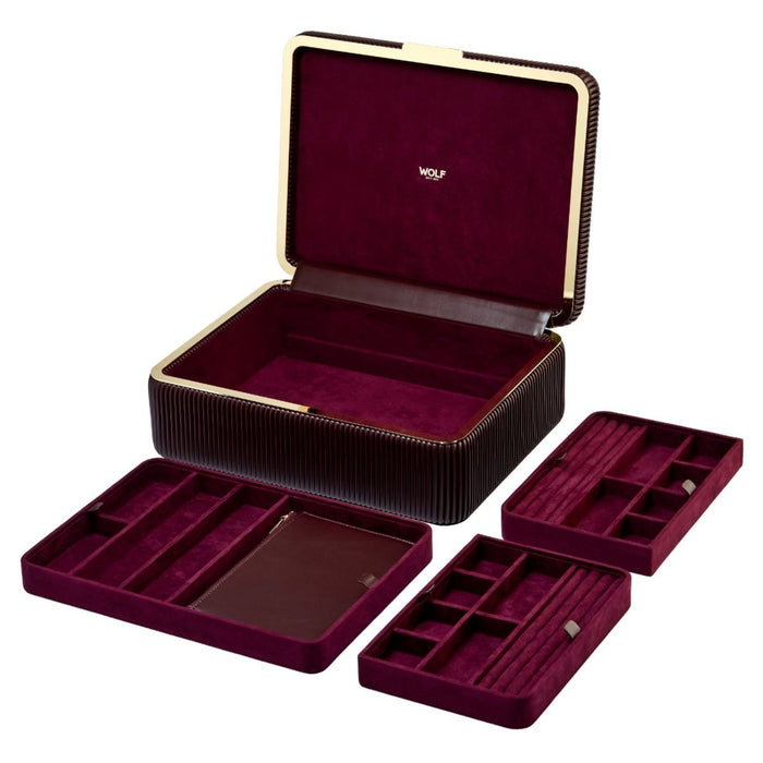 Wolf Bella Bordeaux Large Jewelry Box 781226