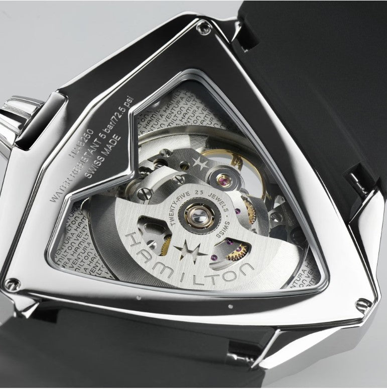 Hamilton Ventura XXL Skeleton Automatic Black Dial Triangle Case 45.5mm Men's Watch H24625330