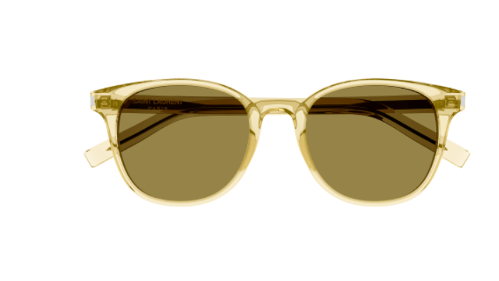 Saint Laurent SL 527 ZOE 002 Yellow/Green Square Men's Sunglasses