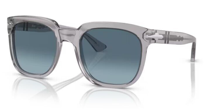 Persol 0PO3323S 309/Q8 Transparent grey/Azure blue Square 53mm Men's Sunglasses