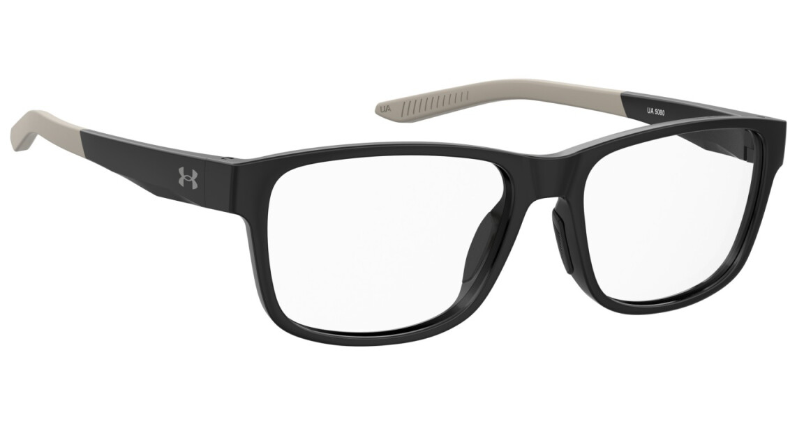 Under Armour UA 5080 0WM Black Beige Rectangular Men's Eyeglasses