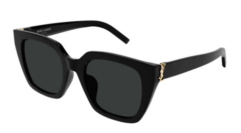 Saint Laurent SL M143/F 001 Black Wide Cat Eye Women's Sunglasses