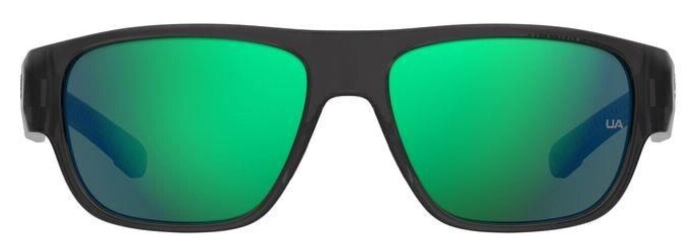 Under Armour  UA-Scorcher 0CBL-Z9 Grey/Green Rectangular Men's Sunglasses