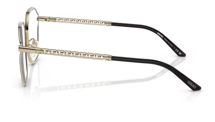 Versace 0VE1299D 1425 Pale gold Soft Square Semi-Rim Square Women's Eyeglasses