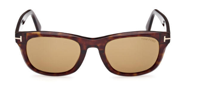 Tom Ford Kendel FT1076 52E Dark Havana/ Brown Square Men's Sunglasses