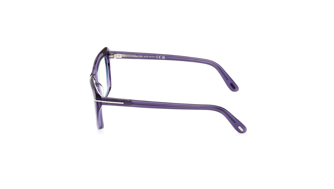 Tom Ford FT5894 081 Shiny Violet Square Women's Eyeglasses