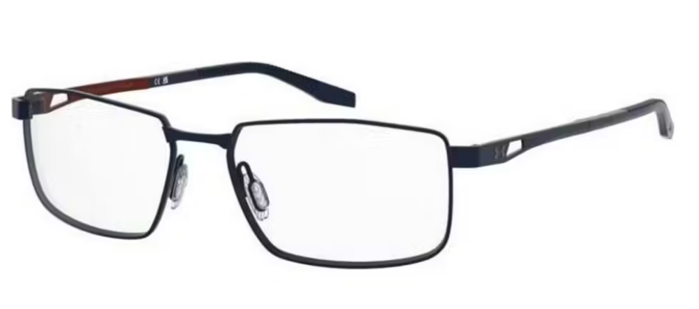 Under Armour UA 5077/G LOX Matte Blue Orange Rectangular Men's Eyeglasses