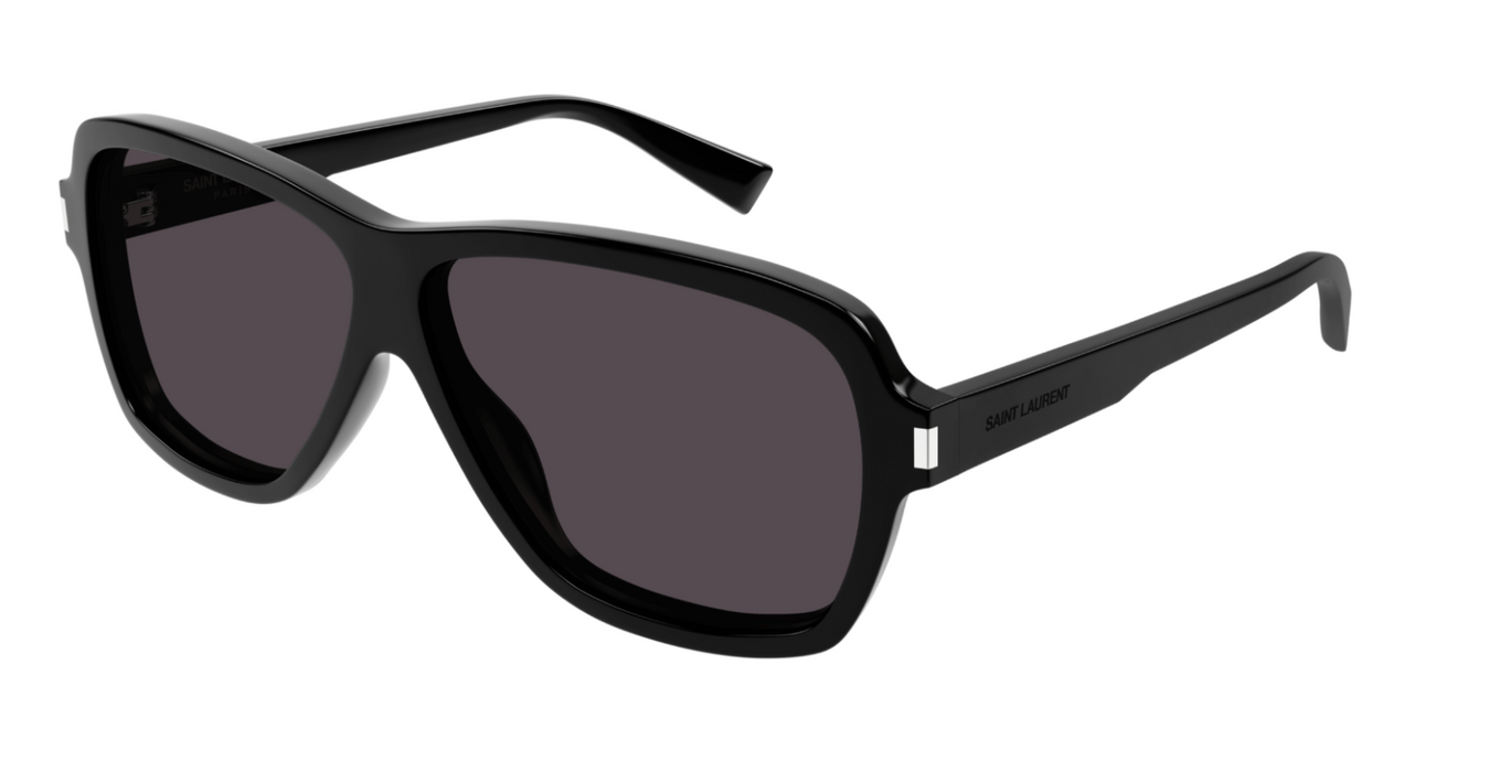 Saint Laurent SL 609 Carlyon 001 Black Oval Men's Sunglasses