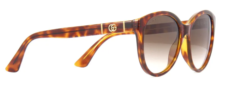 Gucci GG0631S 002 Brown Havana Gradient Round Women's Sunglasses