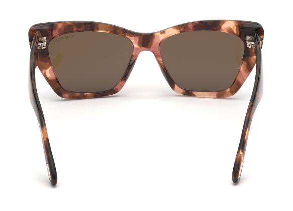 Tom Ford WYATT FT0871 55J Coloured Havana/Roviex Cat Eye Women's Sunglasses