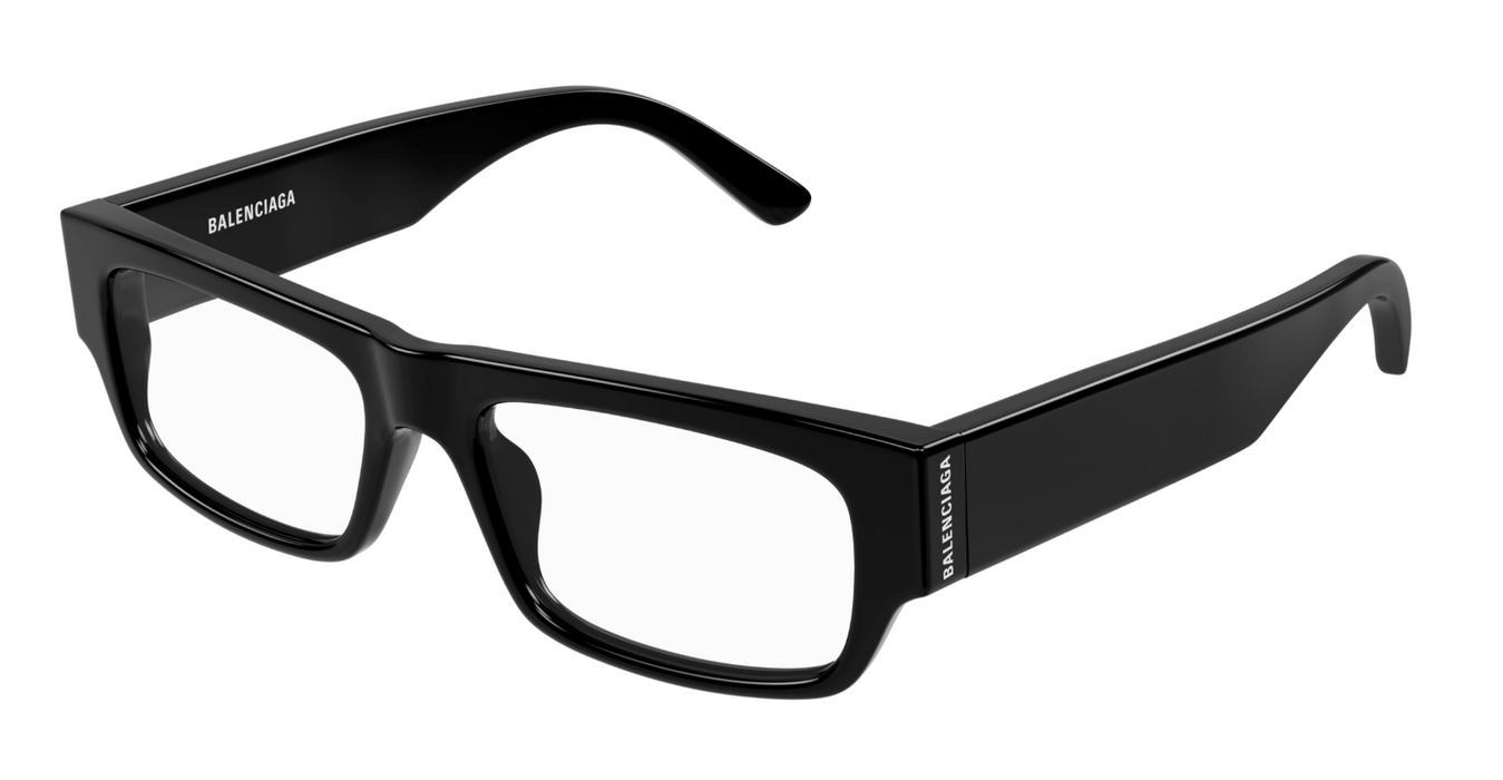 Balenciaga BB0304O 001 Black Rectangular Women's Eyeglasses