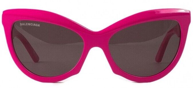 Balenciaga BB0217S 003 Fuchsia/Grey Cat-Eye Full-Rim Women's Sunglasses