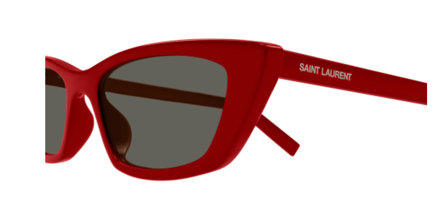 Saint Laurent SL 277 012 Red/Grey Narrow Cat-Eye Women Sunglasses