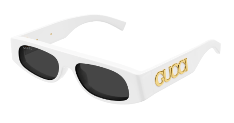 Gucci GG1771S 002 White/Grey Rectangular Women's Sunglasses