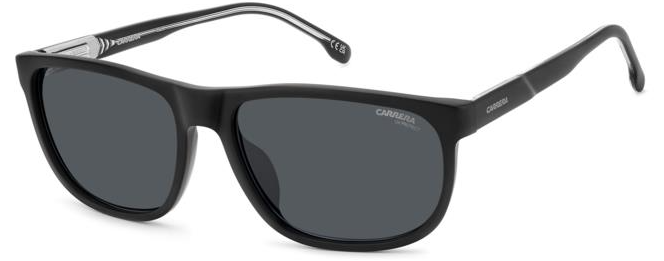 Carrera C Flex 01/G/S 003 Matt Black/Grey Polarized Rectangle Men's Sunglasses