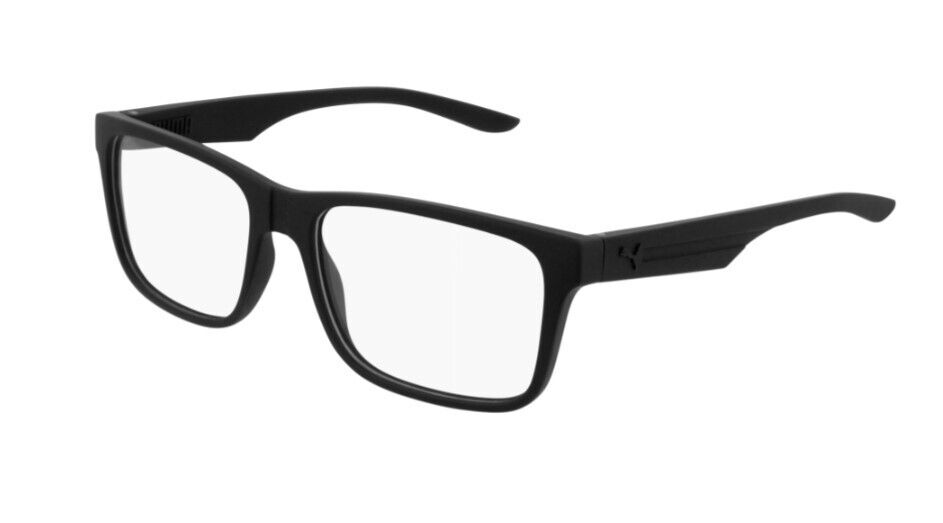 Puma PU0204O 001 Black-Black Square Full-Rim Unisex  Eyeglasses