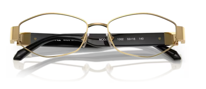 Versace 0VE1298 1002 Gold 55mm Rectangular Women's Eyeglasses