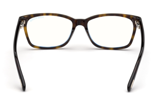 Tom Ford FT5713 052 Dark Havana/Clear Rectangular 53mm Women's Eyeglasses