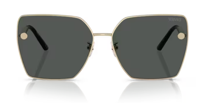 Versace 0VE2270D 125287 Pale gold/Dark Grey Women's Sunglasses