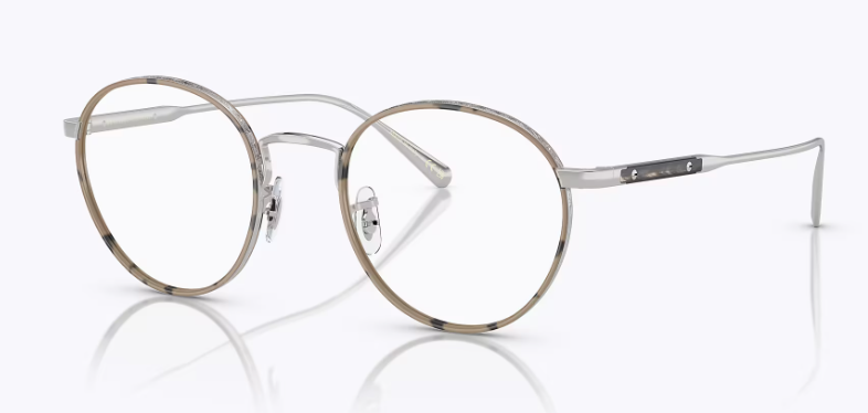 Oliver Peoples Artemio-R OV1302M 5036 Silver/Tortoise Round Men's Eyeglasses