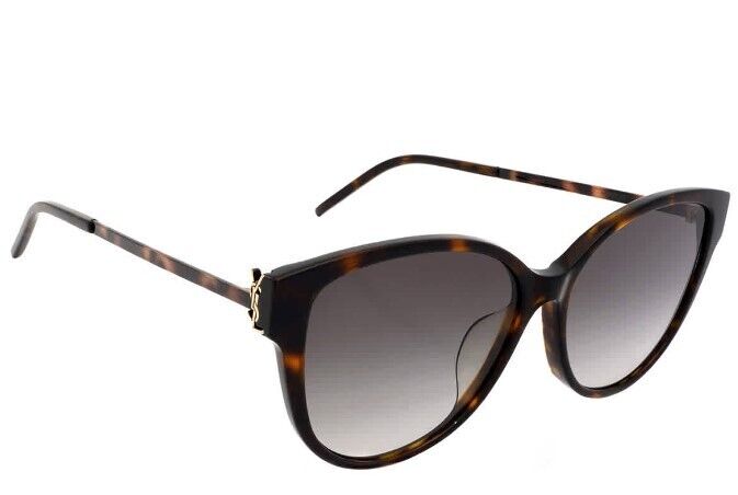 Saint Laurent SL M48S_A 004 Havana-Gold/Gradient Grey Cat-Eye Women's Sunglasses