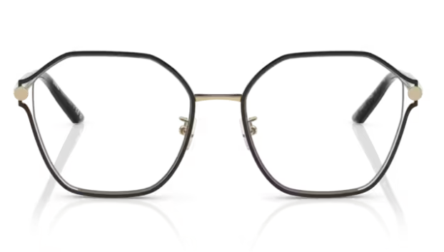 Versace 0VE1299D 1425 Pale gold Soft Square Semi-Rim Square Women's Eyeglasses