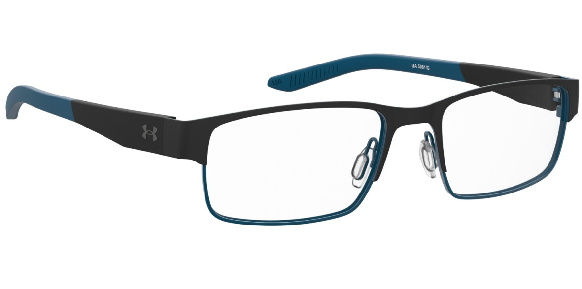 Under Armour UA 5081/G ETJ Black Teal Rectangular Men's Eyeglasses