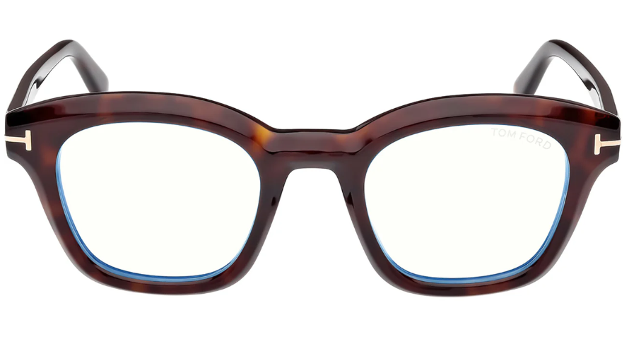 Tom Ford FT5961-B 052 Dark Havana/Dark Havana Square Men's Eyeglasses